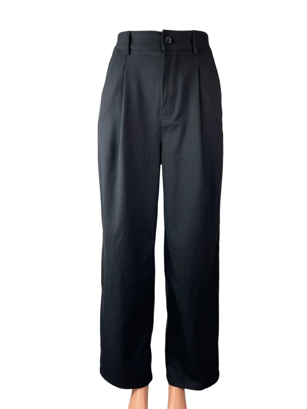 Urban Outfitters Women's Black Pleated High Rise Wide Leg Trousers Pants Size S